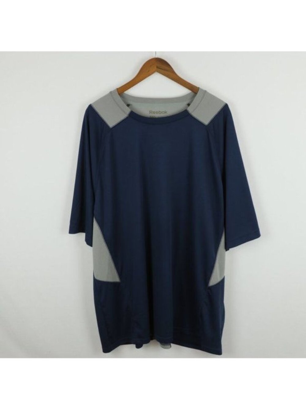 Reebok Men's 3XL Blue & Gray Crewneck Short Sleeve Activewear Tech Tee